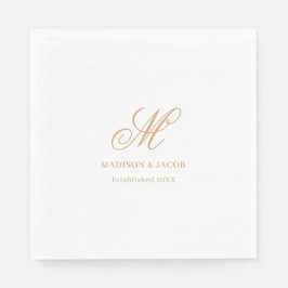 Guardanapo De Papel Casamento de Monograma Elegante