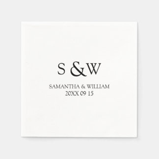 Guardanapo De Papel Casamento de Monograma Personalizado Napkins