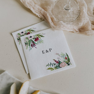 Guardanapo De Papel Casamento de Napkin com vegetação tropical