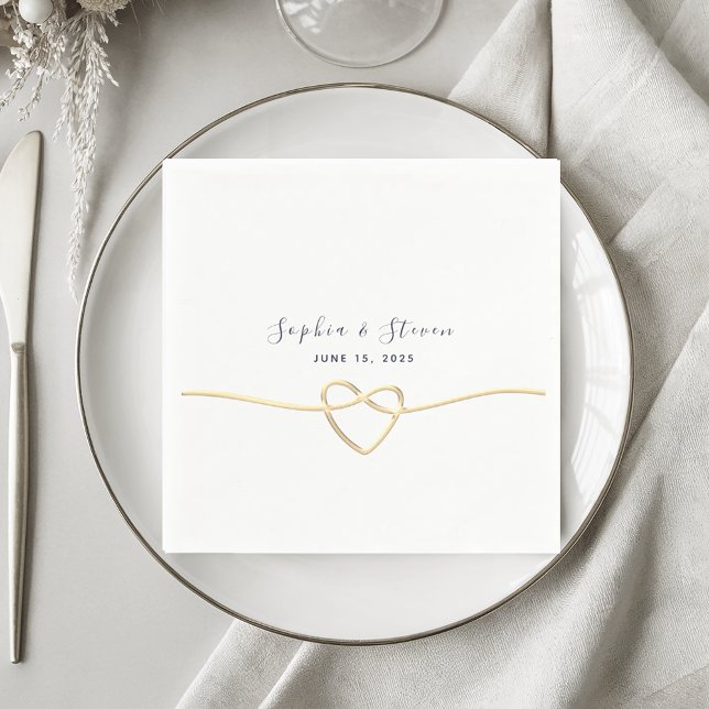 Guardanapo De Papel Casamento de Napkins com Coração (Criador carregado)