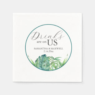 Guardanapo De Papel Casamento de Napkins - Folhas Tropicais de Palma d