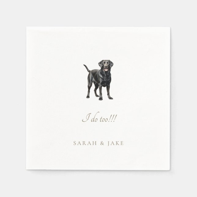 Guardanapo De Papel Casamento de Napkins Pet Black (Frente)