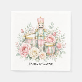 Guardanapo De Papel Casamento de Natal com Quebra-Nozes Pastel