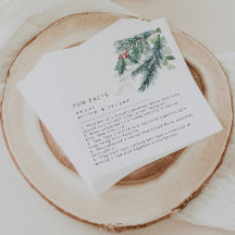 Casamento de Natal Moderno Napkins