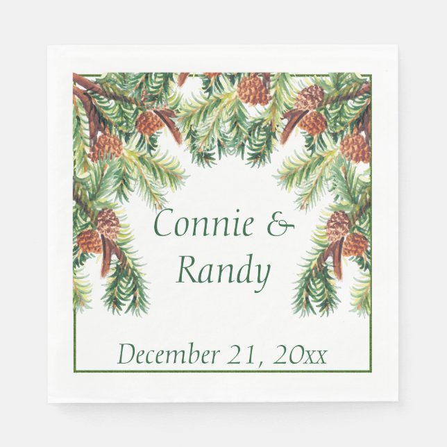 Guardanapo De Papel Casamento de Natal Napkins (Frente)