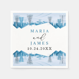 Guardanapo De Papel Casamento de Neve de inverno