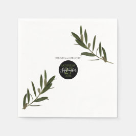Guardanapo De Papel Casamento de Oliveira Greenery