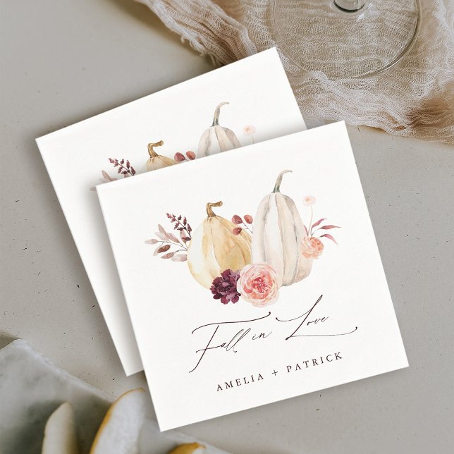 Guardanapo De Papel Casamento de outono de Pumpkin Apaixonado (Criador carregado)