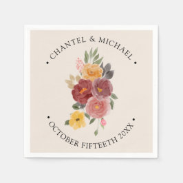 Guardanapo De Papel Casamento de outono | Elegante