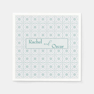 Guardanapo De Papel Casamento de padrão azul Pastel