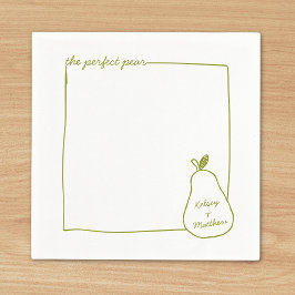 Guardanapo De Papel Casamento De Pear Engraçado Personalizado Por Whim