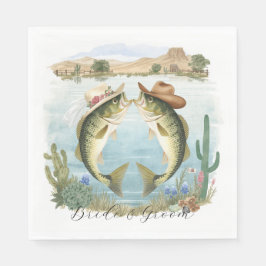 Guardanapo De Papel Casamento de Pesca no Texas