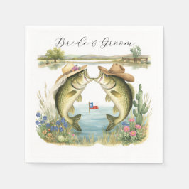 Guardanapo De Papel Casamento de Pesca no Texas