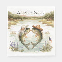 Guardanapo De Papel Casamento de Pesca no Texas