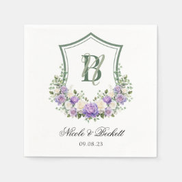 Guardanapo De Papel Casamento de Peste Branca Púrpura