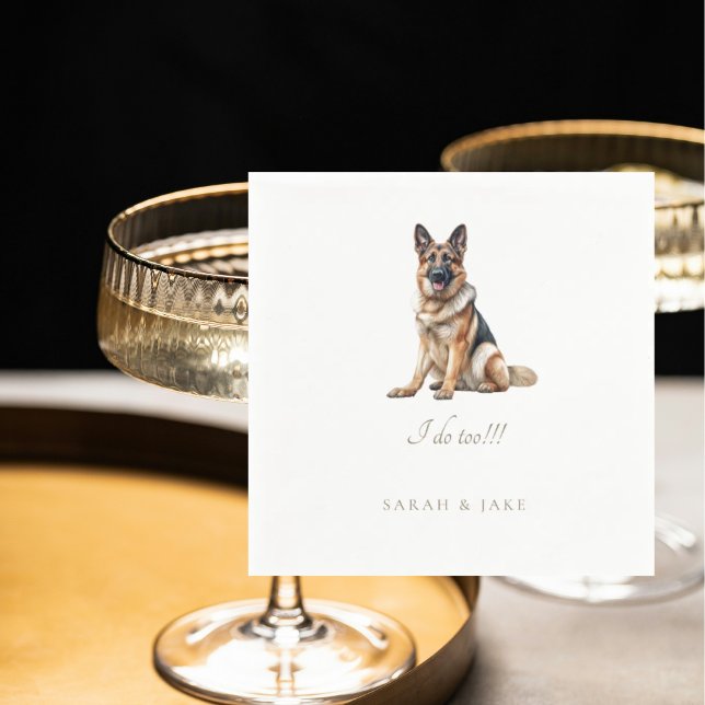 Guardanapo De Papel Casamento de Pet de German shepherd Personalizado (Criador carregado)