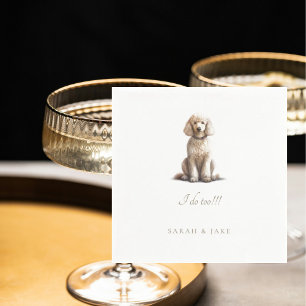 Guardanapo De Papel Casamento de Pet de Poodle Personalizado