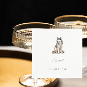 Guardanapo De Papel Casamento de Pet de Siberian Huskey Napkins