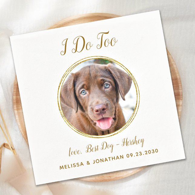 Guardanapo De Papel Casamento De Pet Dog Eu Faço Foto Muito Personaliz (Criador carregado)