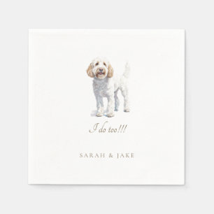 Guardanapo De Papel Casamento de Pet Personalizado de Labradoodle Napk
