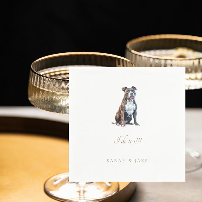 Guardanapo De Papel Casamento de Pit Bull Terrier Pet Napkins (Criador carregado)