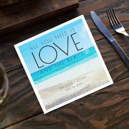 Guardanapo De Papel Casamento de praia de destino