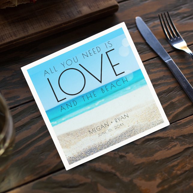 Guardanapo De Papel Casamento de praia de destino (Criador carregado)