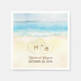 Guardanapo De Papel Casamento de Praia do Mar Azul Aqua