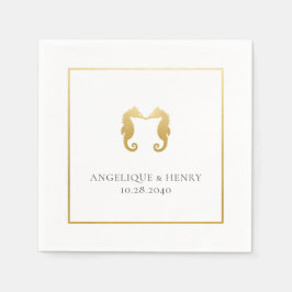 Guardanapo De Papel Casamento de Praia Personalizado por Cavalo-Costei