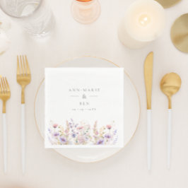 Guardanapo De Papel Casamento de primavera Lilac Wildflower