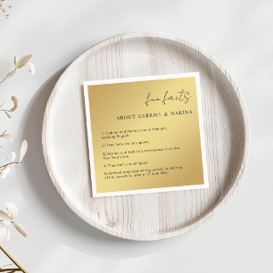 Guardanapo De Papel Casamento de recém-casados com Fatos de Diversão d