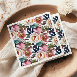 Guardanapo De Papel Casamento de Rosa Dark Romântica Chic Elegant