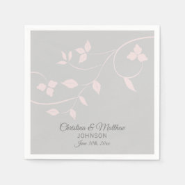 Guardanapo De Papel Casamento de Rosa e Cinzas (Cinzas) Rosa Rosa e Ro