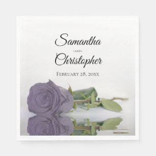 Guardanapo De Papel Casamento de Rosa roxo empoeirado empoeirado Elega