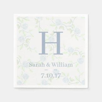 Guardanapo De Papel Casamento de Rosas Azuis Claro Elegante