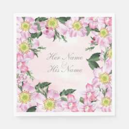 Guardanapo De Papel Casamento de Rosas de Cachorro de Verão