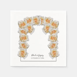 Guardanapo De Papel Casamento de Rosas Laranja