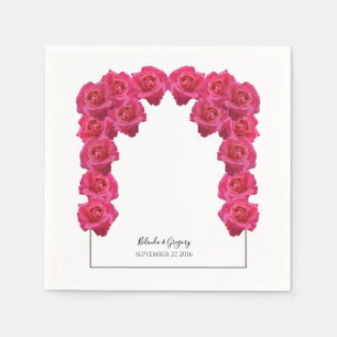 Guardanapo De Papel Casamento de Rosas Rosa Rústico