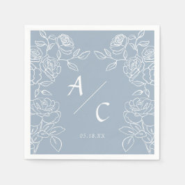 Guardanapo De Papel Casamento de Rosas Vermelhos Elegante