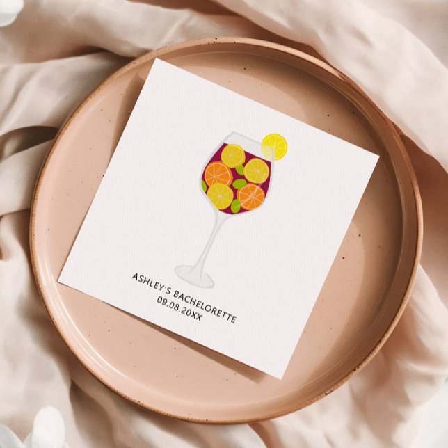 Guardanapo De Papel Casamento de Sangria, Bachelorette ou Chá de panel (Criador carregado)