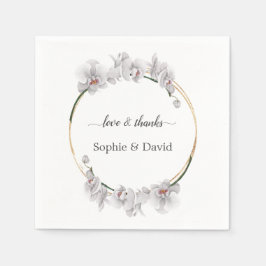 Guardanapo De Papel Casamento de Sangue das Flores Douradas Elegantes