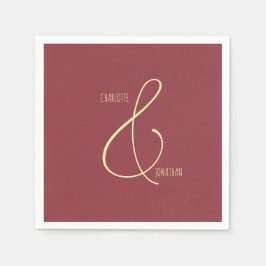Guardanapo De Papel Casamento de Script de Caligrafia Elegante Chic Mi