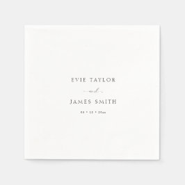 Guardanapo De Papel Casamento de Script de Nomes de Casais Elegantes