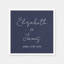 Casamento de Script Minimalista Moderno marinho Az