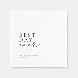 Guardanapo De Papel Casamento de Script Moderno Minimalista