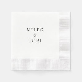 Guardanapo De Papel Casamento de Simplicidade Moderna B/W