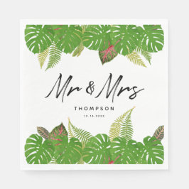 Guardanapo De Papel Casamento de Sras Tropicais da Sra. Modern