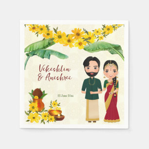 Guardanapo De Papel Casamento de Telugu Tamil no Sul da Índia personal