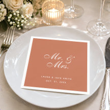 Casamento de Terracota Sr. e Sra. Brown Escrito Br