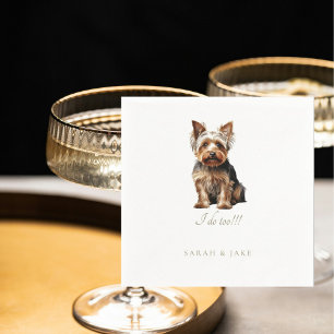 Guardanapo De Papel Casamento de Terrier Pet Yorkshire